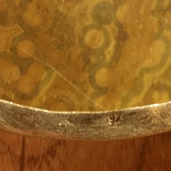 Handmade Jasper Stone in Scrolled Silver - Picture 7 of 8